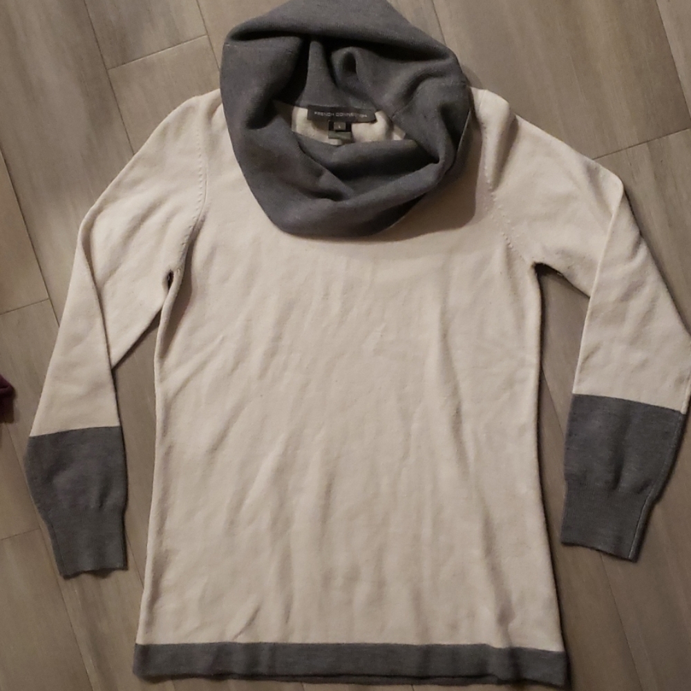 French connection tunic cowl sweater